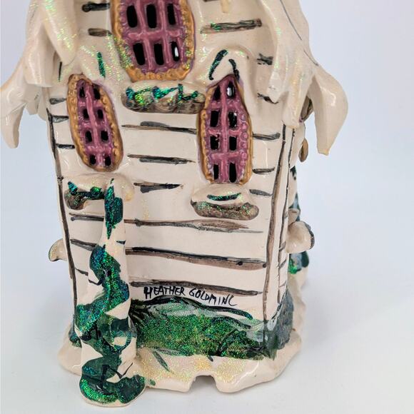 Heather Goldminc Christmas Church Tealight Holder Come All Ye Faithful Blue Sky - Picture 13 of 14